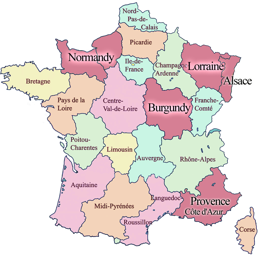 Map Of France With Regions And Cities - Best Map of Middle Earth